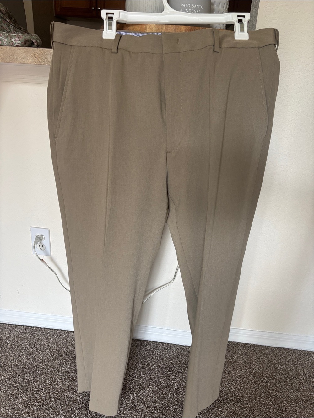Joseph Abboud Men's Flat-Front Chinos in Light Khaki